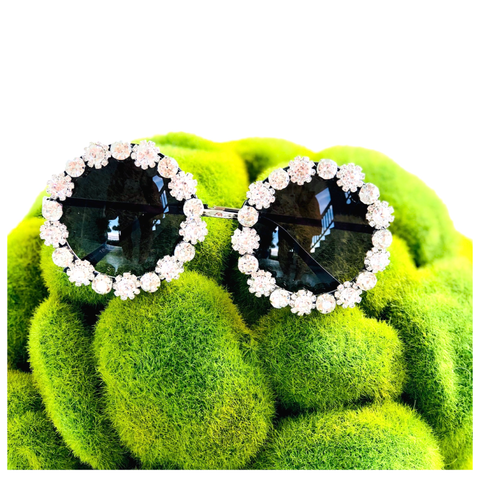 Austrian Crystal Floral Embellished Sunglasses