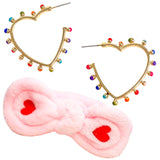 Valentines Heart Hoops & Heart Spa Headband