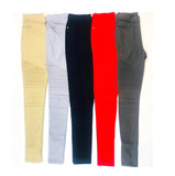 HIGH WAISTED Moto Leggings in Black, Navy, Red, Khaki, Charcoal, Olive or Grey