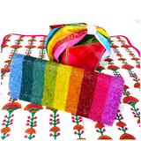 Hand Beaded Glass Bead Seed Top Knot Headbands