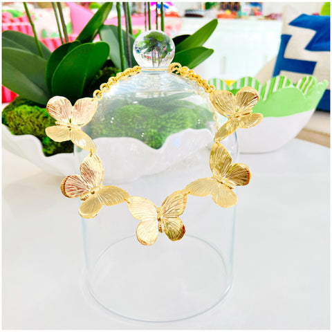 Handmade & Hand Painted Butterfly Earrings & Necklace