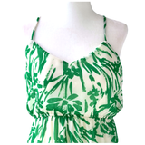 Green Tropical Print Tortola Dress