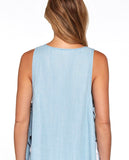 Chambray Sleeveless Top with TIE SIDES :-))