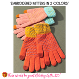 Embroidered Mittens in 2 Colors