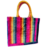 Handmade Silk Velvet Rainbow Harper Bag, Handmade in Turkey