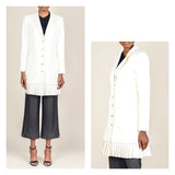 Ivory Pleated Hem Jacket OR Dress