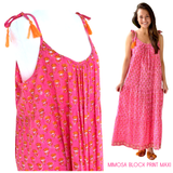 Mimosa Block Print Tiered Maxi Dress