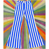 Cabana Stripe High Waisted Monroe Flare Jeans