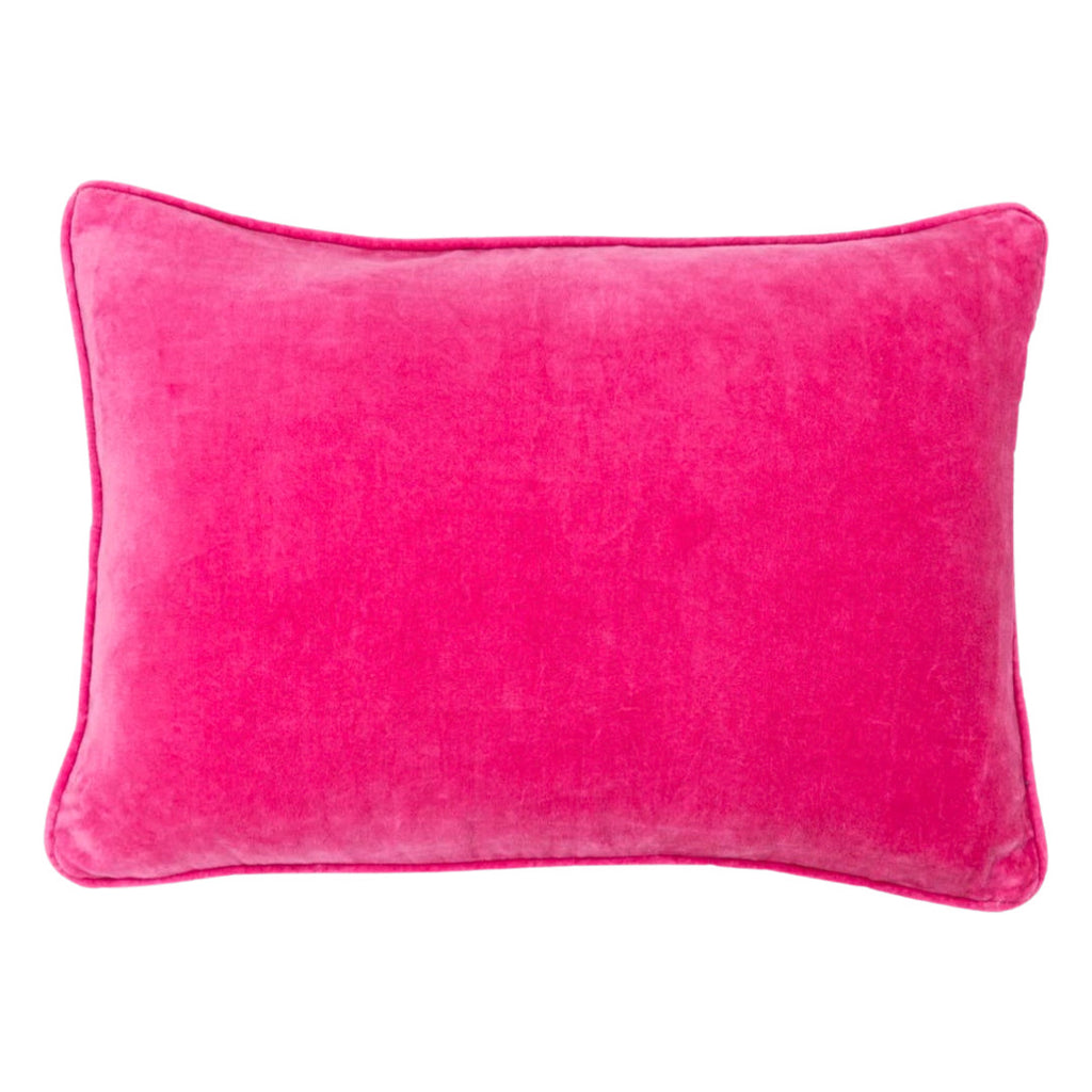 Handmade Piped Silk Velvet 16”x24” Large Lumbar Pillows - James Ascher