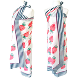 Cotton Sarongs in Blue Check Floral or Strawberry