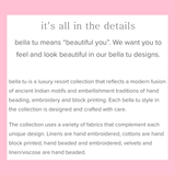 Bella Tu Fiona Iris Cap Sleeve Embroidered Block Print Dress with Mirror Accents