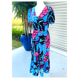 Electric Blue & Pink Sayulita Dress