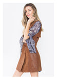 Caramel ‘Leather’ Trench Vest OR Dress (the FINEST QUALITY faux leather I’ve seen)