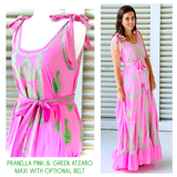Pranella Pink & Green Atzaro Maxi with Optional Belt
