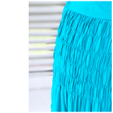Teal Linen Matching Maxi Skirt & Adjustable Tie Top