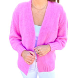 Bubblegum Pink Knit Chrissy Cardigan