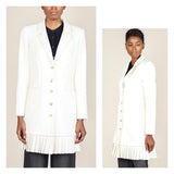 Ivory Pleated Hem Jacket OR Dress