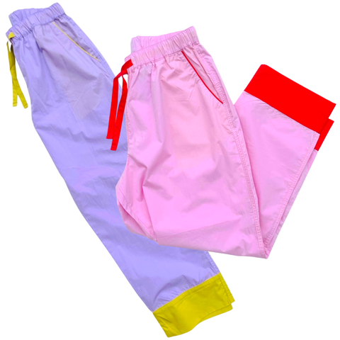 Pink or Lavender Poplin Cotton Zoe PJ Pants