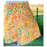 Sherbs the Word Vintage Floral Flared Leg Shorts