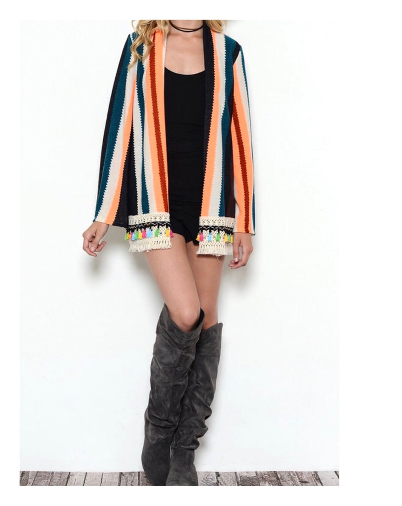 Tassel 2024 hem cardigan