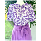 Lilac Divina Tie Front Woven Shorts