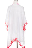 Pink & White Caftan Coverup