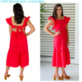 Poppy Red Bow Back La Festa Dress