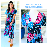 Electric Blue & Pink Sayulita Dress