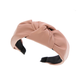 Leather Top Knot Headbands in 5 Colors