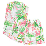 Chinoiserie Pink Monkey Palm PJ Set (sold together)