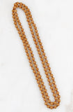 Wood and Bead Seed Long Necklace