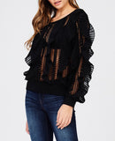 Black Frill Sweater