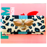 Handmade Pink, Red or Blue Leopard Bee Bags