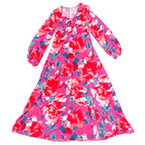 Pink Blue & Teal Floral Mamba Dress