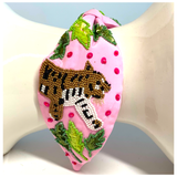 Hand Beaded Glass Bead Seed Top Knot Headbands