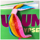 Hand Beaded Glass Bead Seed Top Knot Headbands