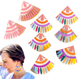 Hand Painted Buffalo Horn Stud & Drop Earrings