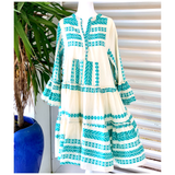 Turquoise Aztec Tori Dress
