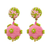 Hand Beaded 2” Gumball Earrings