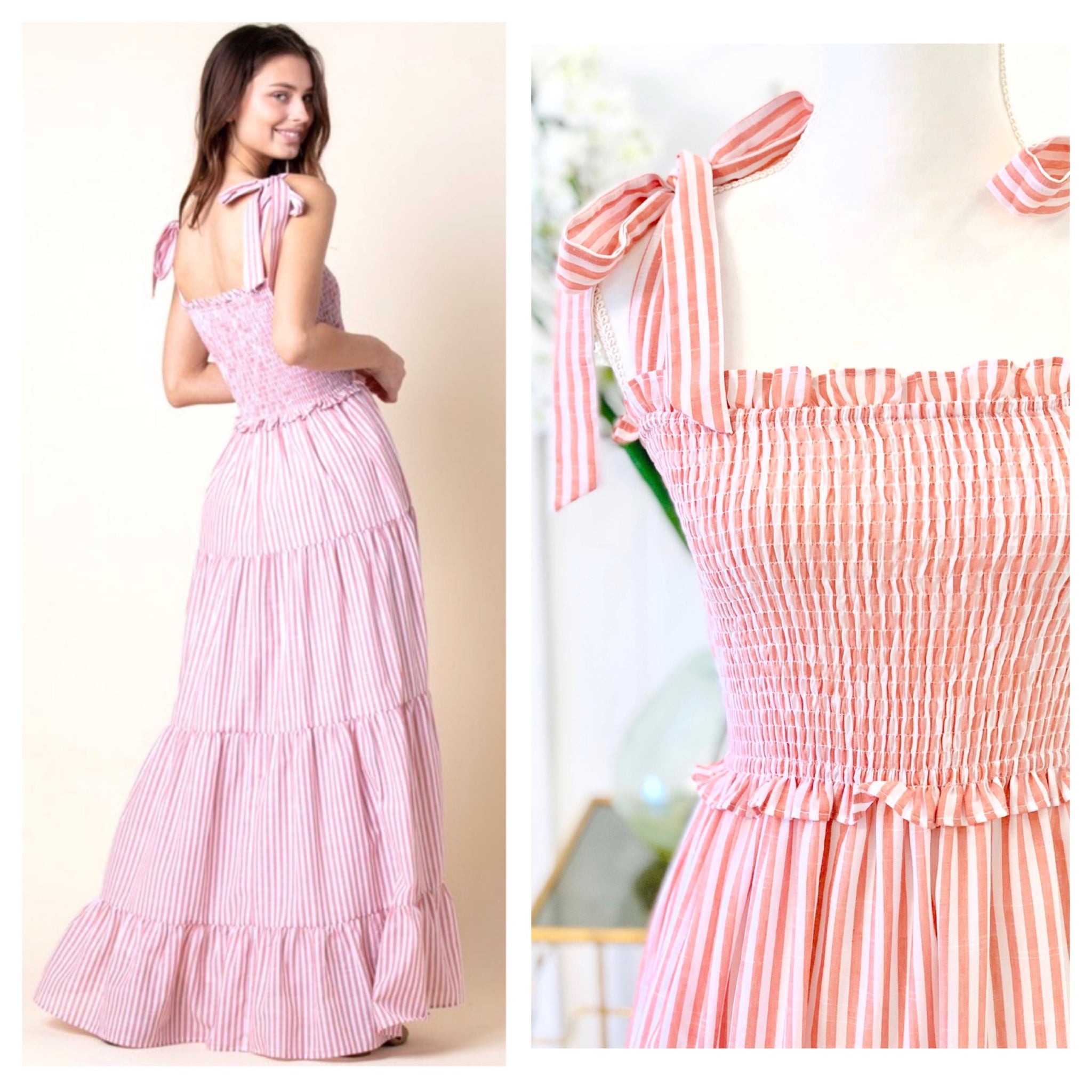 ワンピース Kerry Striped Ruffle Dress Her lip to ワンピース Kerry Striped Ruffle Dress : ZOZOTOWN