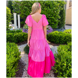 Pink & Fuchsia Poplin Helen Dress