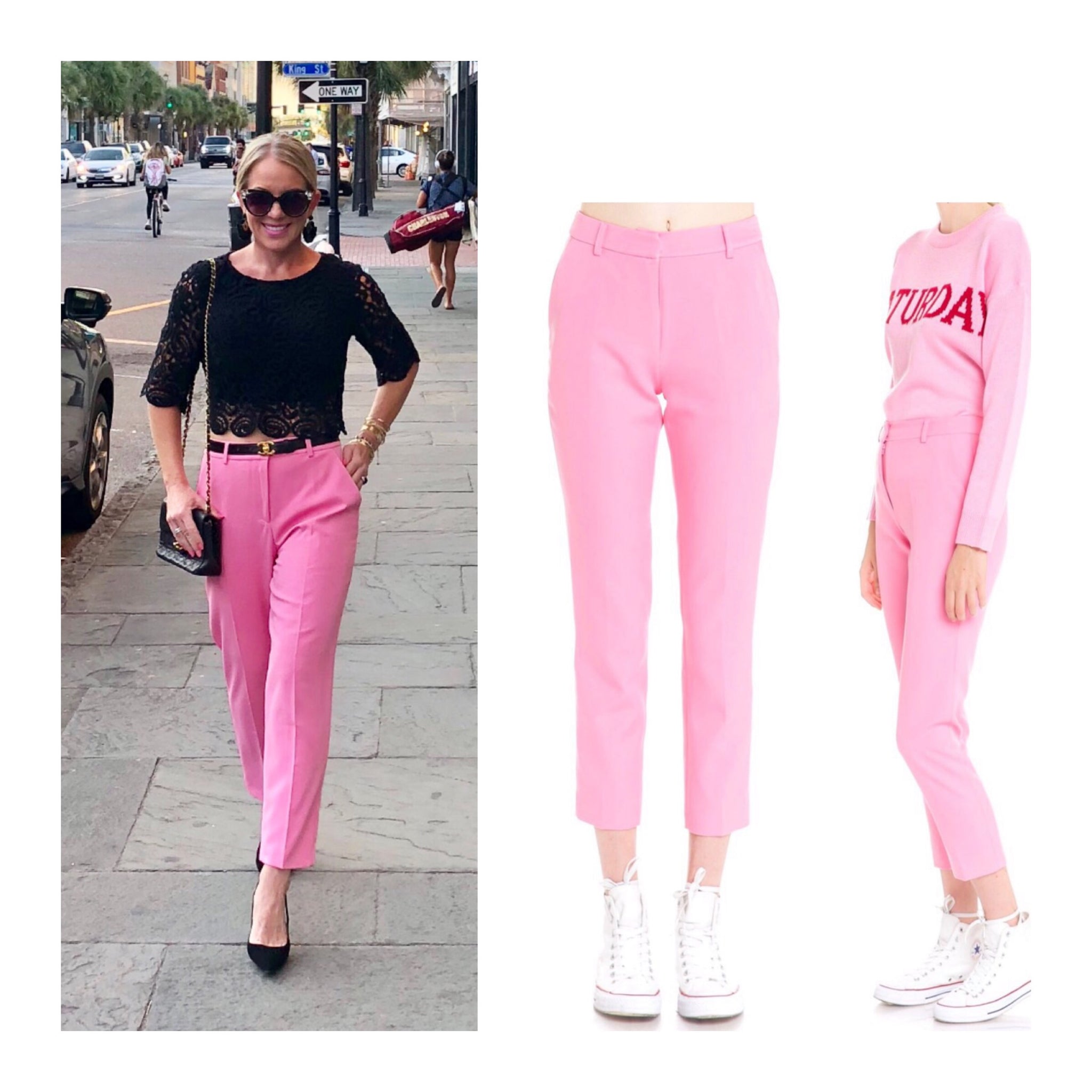Bubblegum Pink Cigarette Pants (Matching Blazer Sold