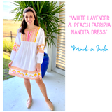 White Lavender & Peach Fabrizia Nandita Dress