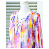Pastel Abstract Long Sleeve Tunic Top