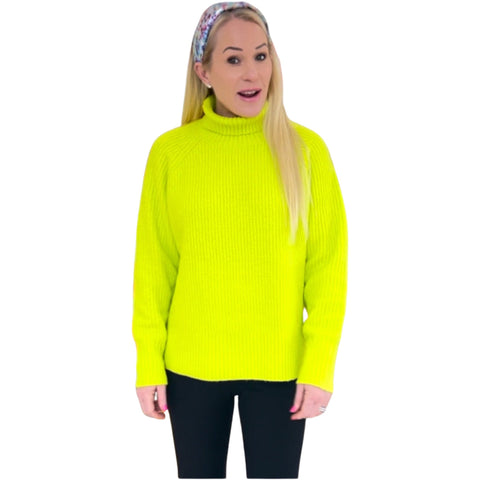 Lime Leilani Funnel Neck Sweater