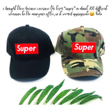 Super Baseball Caps in Camo OR Black