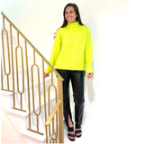 Lime Leilani Funnel Neck Sweater