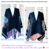 Black & Camel & Pink OR Black & Blue & Lavender Stitched Capes