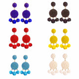 Beaded Disc Earrings