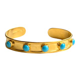 Turquoise, Aquamarine & 18K Gold Plated Jewelry